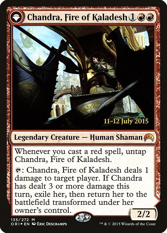Chandra, Fire of Kaladesh // Chandra, Roaring Flame [Magic Origins Prerelease Promos] | Good Games Morley