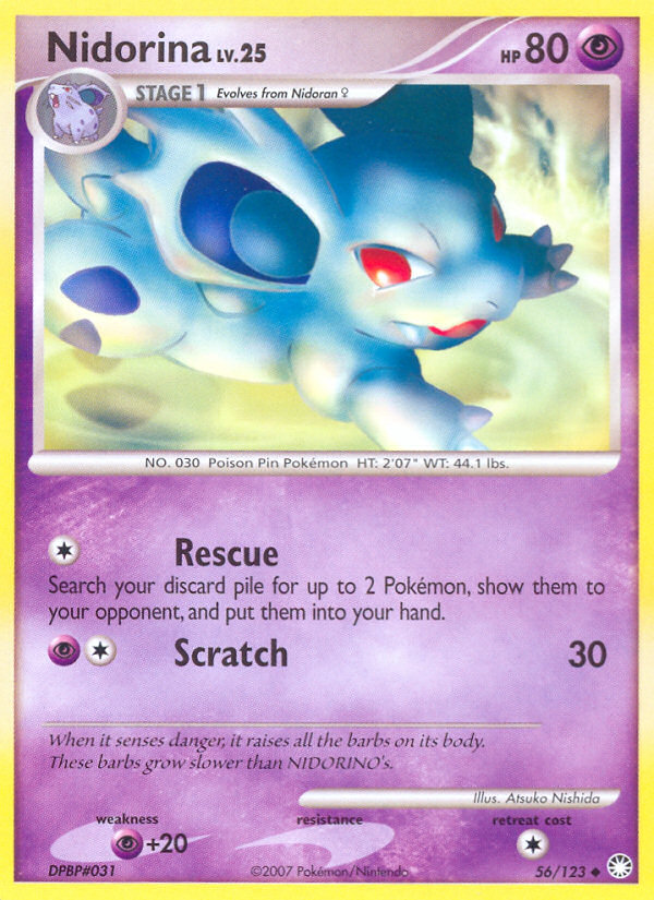 Nidorina (56/123) [Diamond & Pearl: Mysterious Treasures] | Good Games Morley