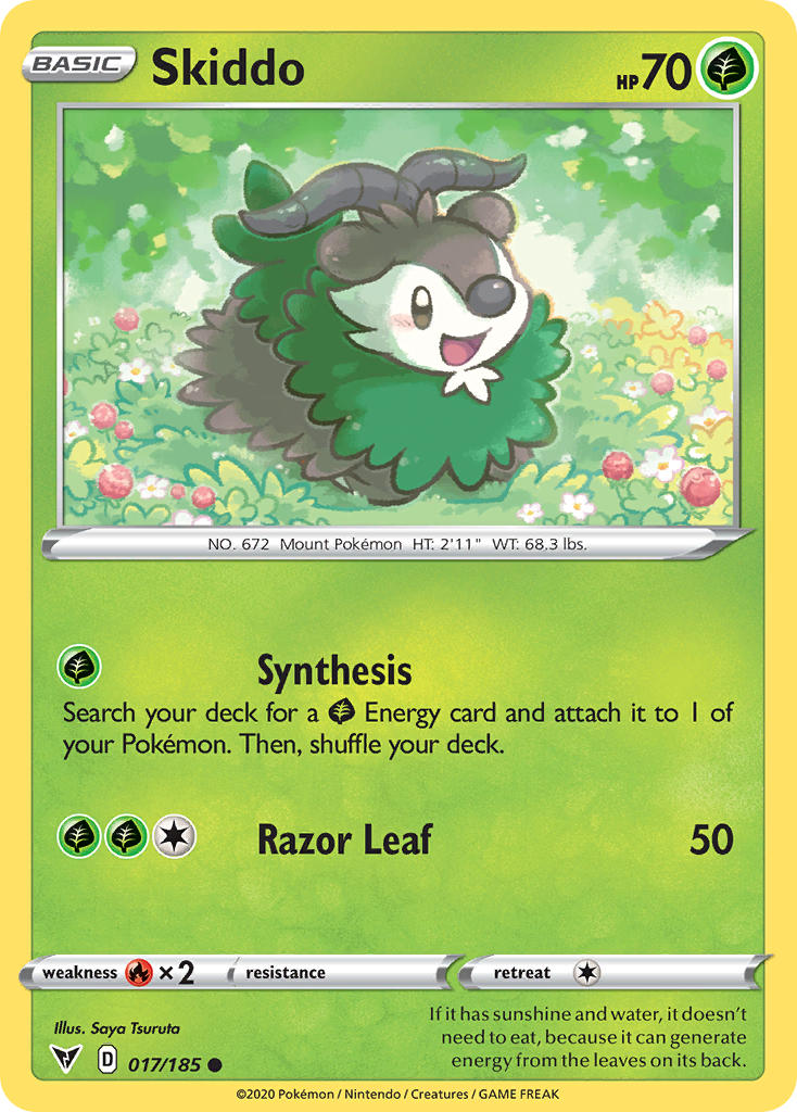 Skiddo (017/185) [Sword & Shield: Vivid Voltage] | Good Games Morley