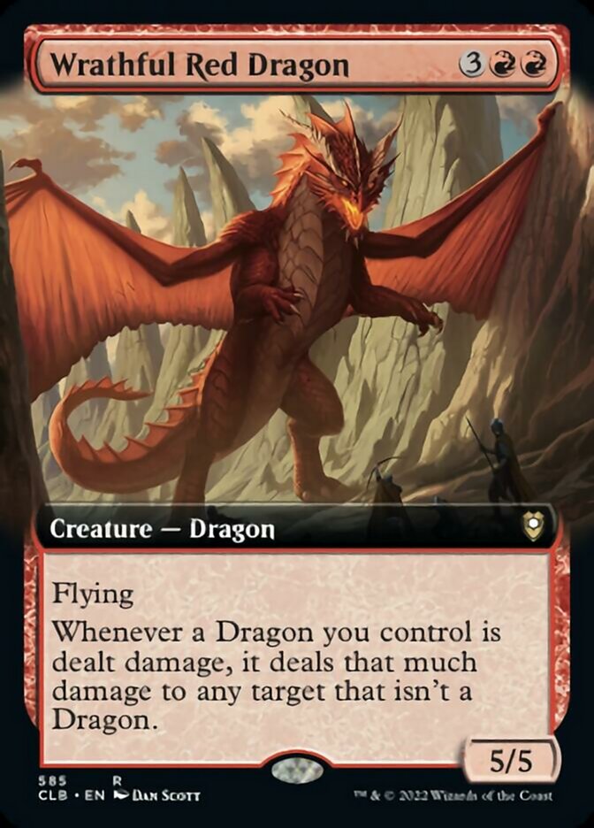 Wrathful Red Dragon (Extended Art) [Commander Legends: Battle for Baldur's Gate] | Good Games Morley