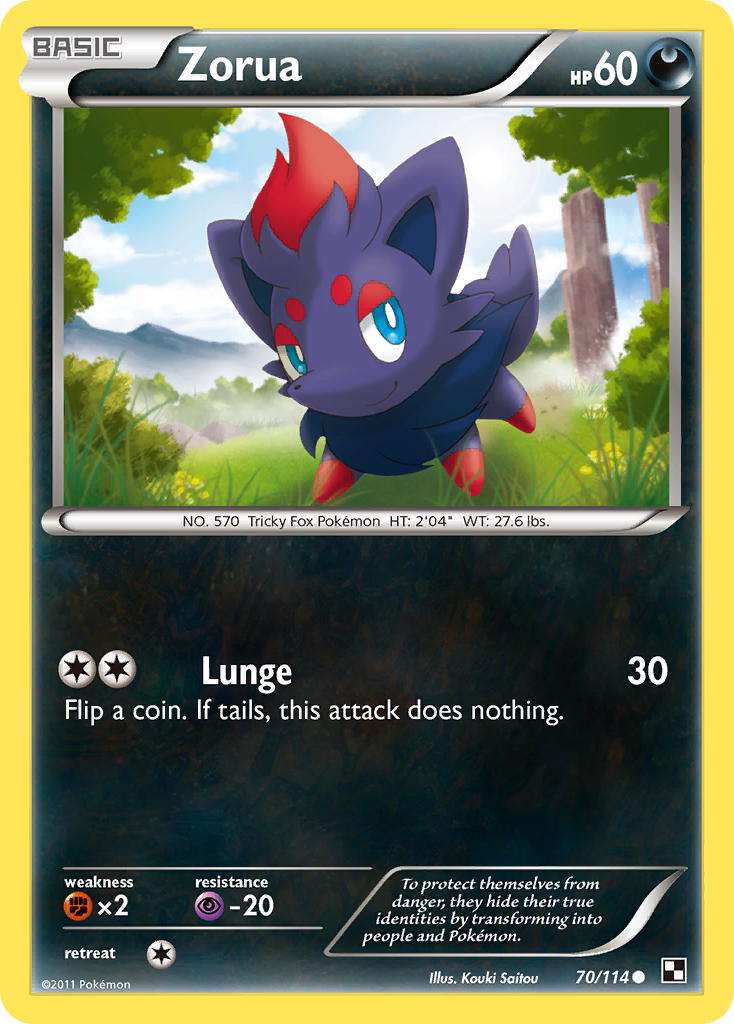 Zorua (70/114) [Black & White: Base Set] | Good Games Morley