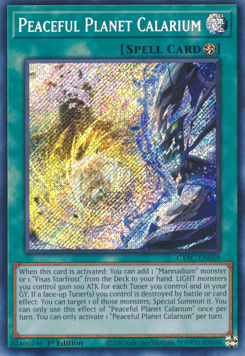 Peaceful Planet Calarium [CYAC-EN058] Secret Rare | Good Games Morley