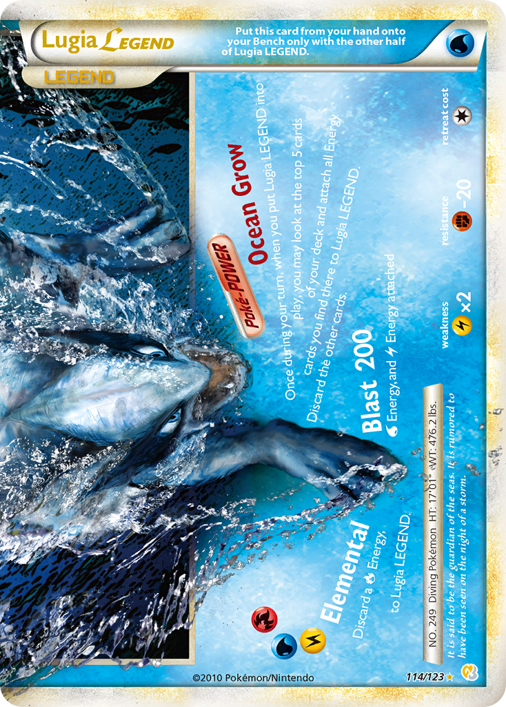 Lugia LEGEND (114/123) [HeartGold & SoulSilver: Base Set] | Good Games Morley