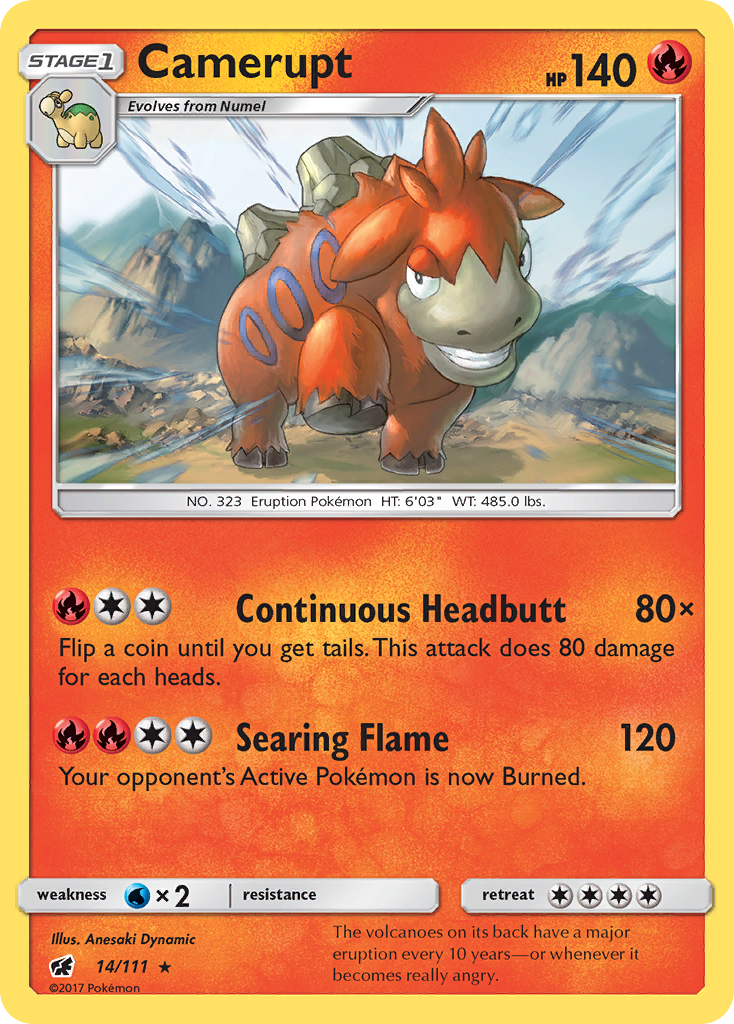 Camerupt (14/111) [Sun & Moon: Crimson Invasion] | Good Games Morley