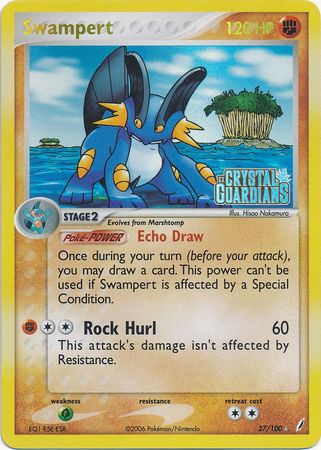 Swampert (27/100) (Stamped) [EX: Crystal Guardians] | Good Games Morley