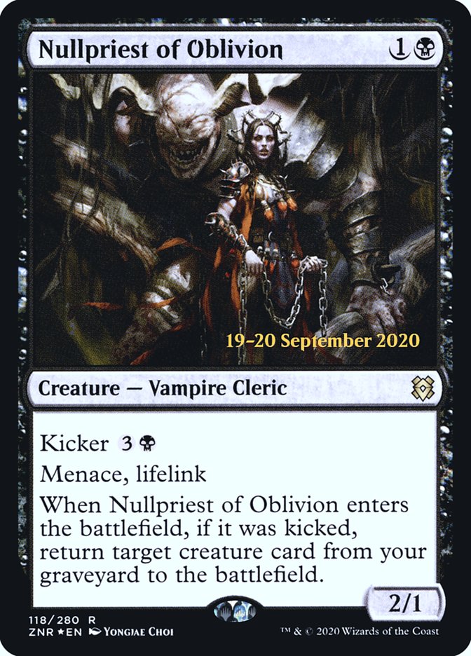 Nullpriest of Oblivion [Zendikar Rising Prerelease Promos] | Good Games Morley