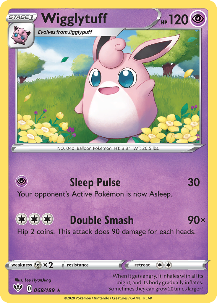 Wigglytuff (068/189) [Sword & Shield: Darkness Ablaze] | Good Games Morley