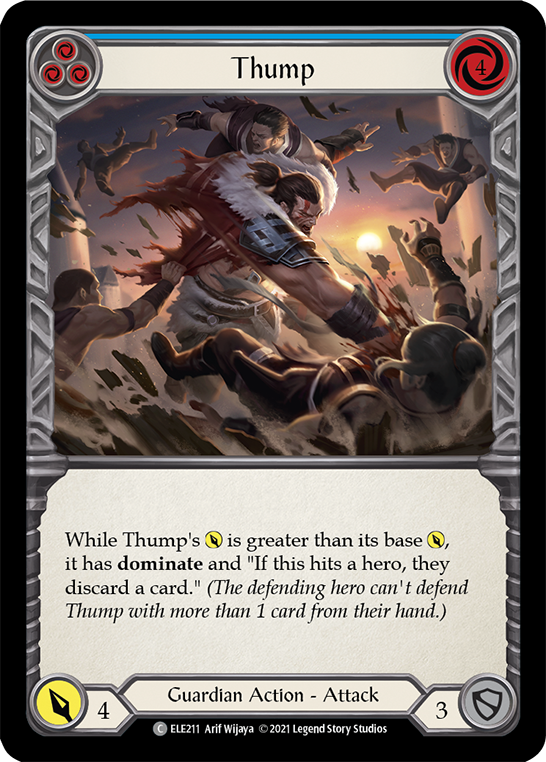 Thump (Blue) [ELE211] (Tales of Aria)  1st Edition Rainbow Foil | Good Games Morley