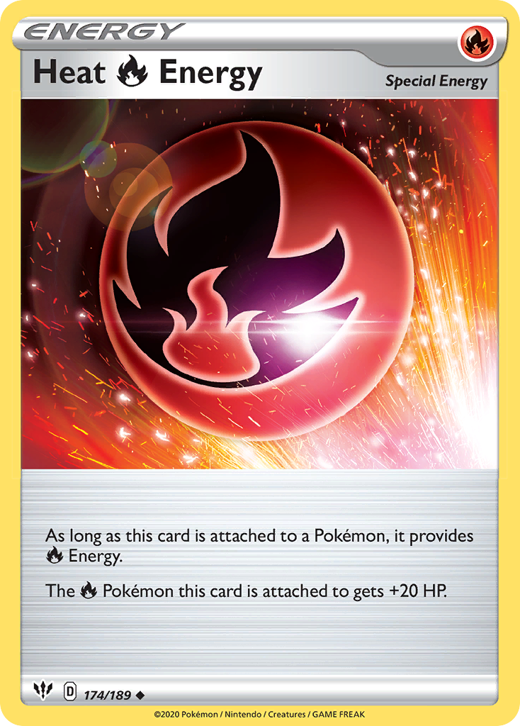 Heat Fire Energy (174/189) [Sword & Shield: Darkness Ablaze] | Good Games Morley