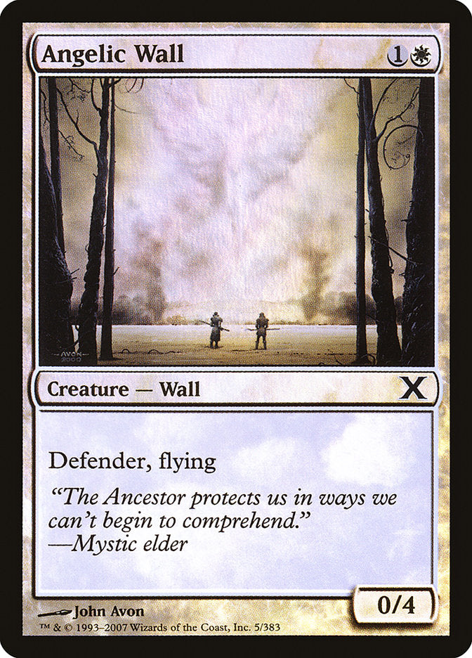 Angelic Wall (Premium Foil) [Tenth Edition] | Good Games Morley