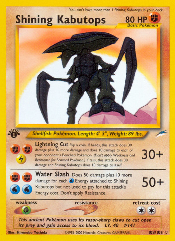 Shining Kabutops (108/105) [Neo Destiny 1st Edition] | Good Games Morley