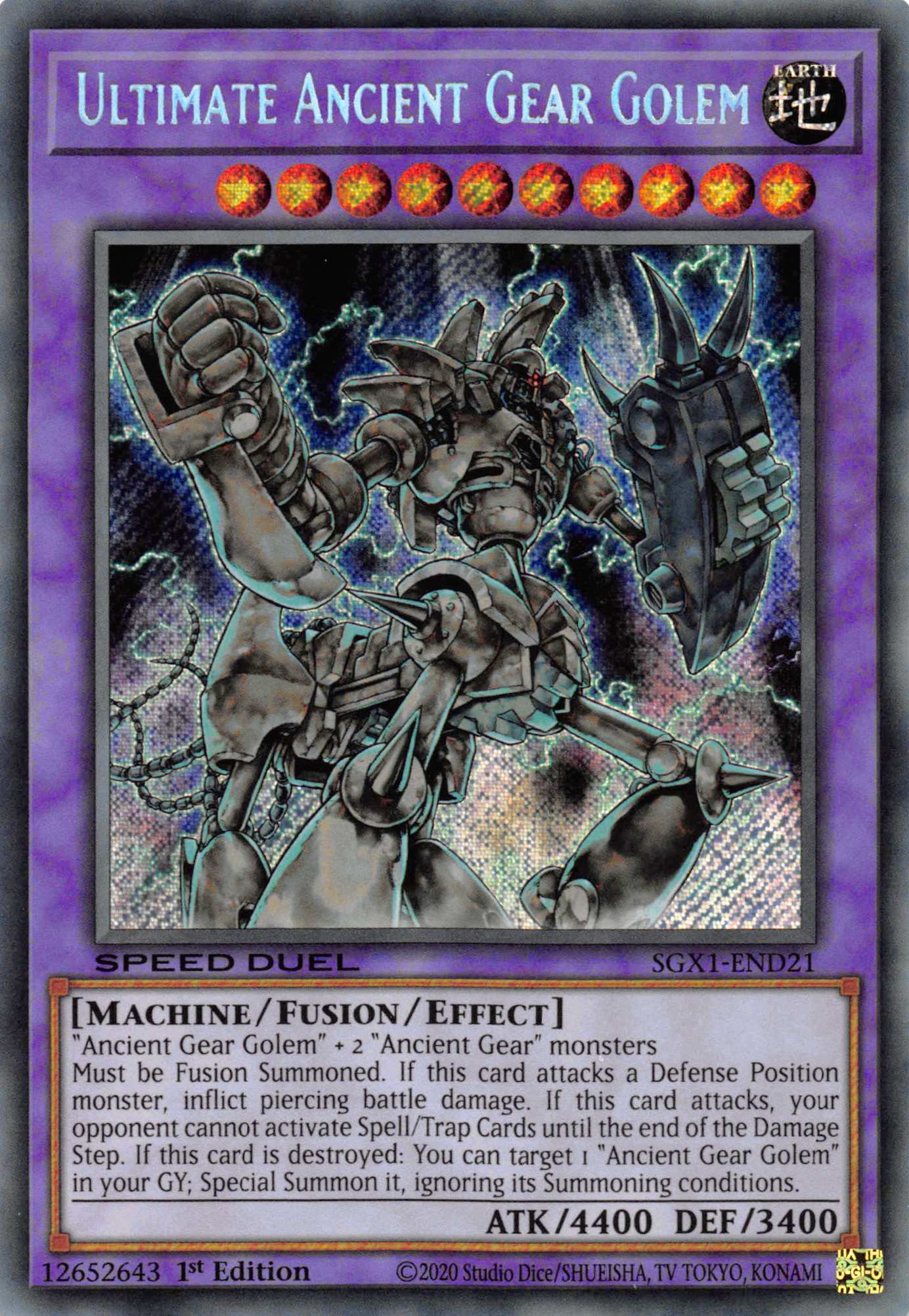 Ultimate Ancient Gear Golem [SGX1-END21] Secret Rare | Good Games Morley