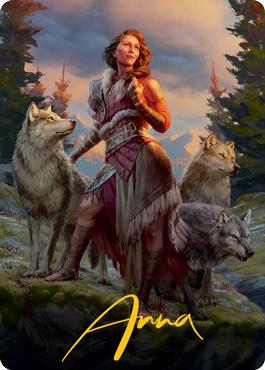 Arlinn, the Pack's Hope 1 Art Card (Gold-Stamped Signature) [Innistrad: Midnight Hunt Art Series] | Good Games Morley