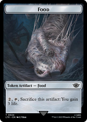 Spirit // Food (0024) Double-Sided Token (Surge Foil) [The Lord of the Rings: Tales of Middle-Earth Tokens] | Good Games Morley