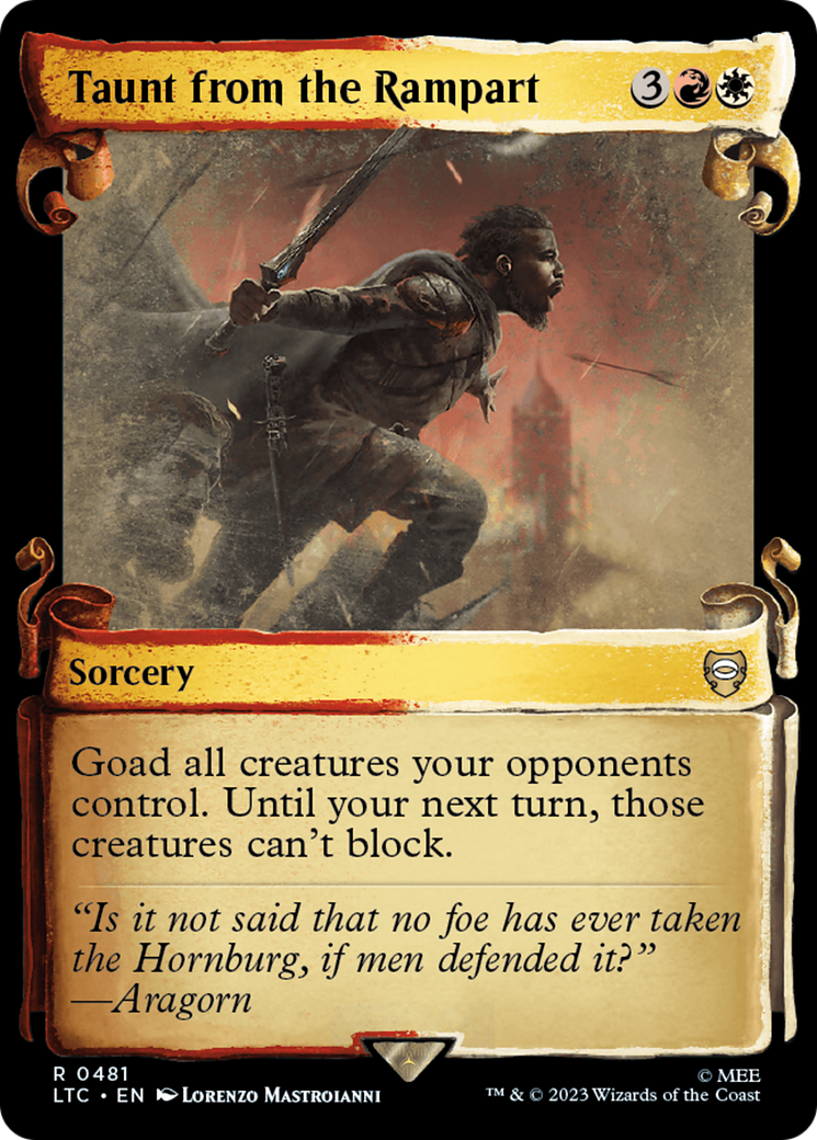 Taunt from the Rampart [The Lord of the Rings: Tales of Middle-Earth Commander Showcase Scrolls] | Good Games Morley