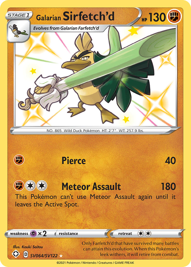 Galarian Sirfetch'd (SV064/SV122) [Sword & Shield: Shining Fates] | Good Games Morley
