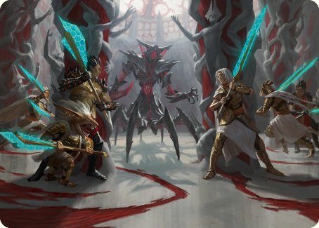 Goldwardens' Gambit Art Card [Phyrexia: All Will Be One Art Series] | Good Games Morley