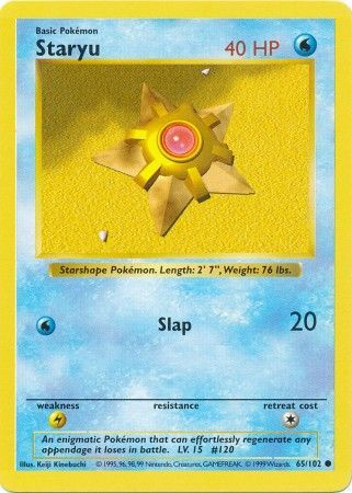 Staryu (65/102) [Base Set Shadowless Unlimited] | Good Games Morley