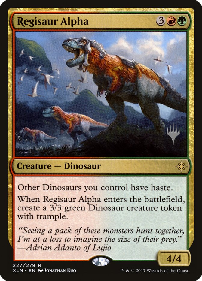 Regisaur Alpha (Promo Pack) [Ixalan Promos] | Good Games Morley