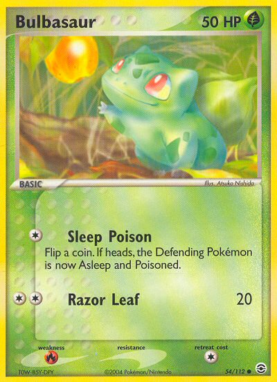 Bulbasaur (54/112) [EX: FireRed & LeafGreen] | Good Games Morley