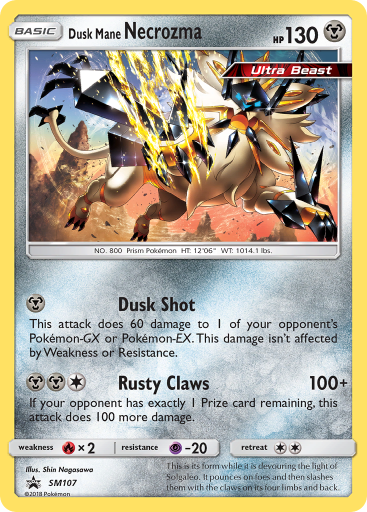 Dusk Mane Necrozma (SM107) [Sun & Moon: Black Star Promos] | Good Games Morley