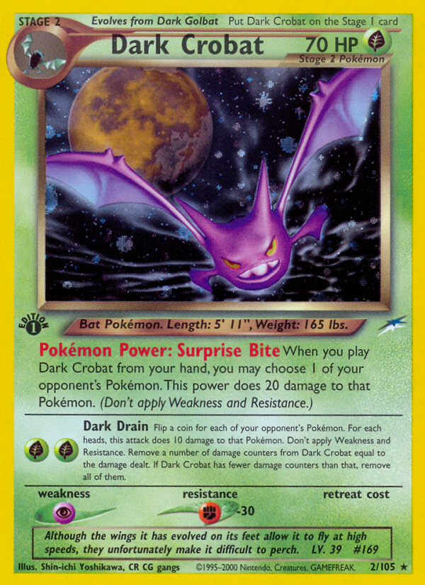 Dark Crobat (2/105) [Neo Destiny 1st Edition] | Good Games Morley