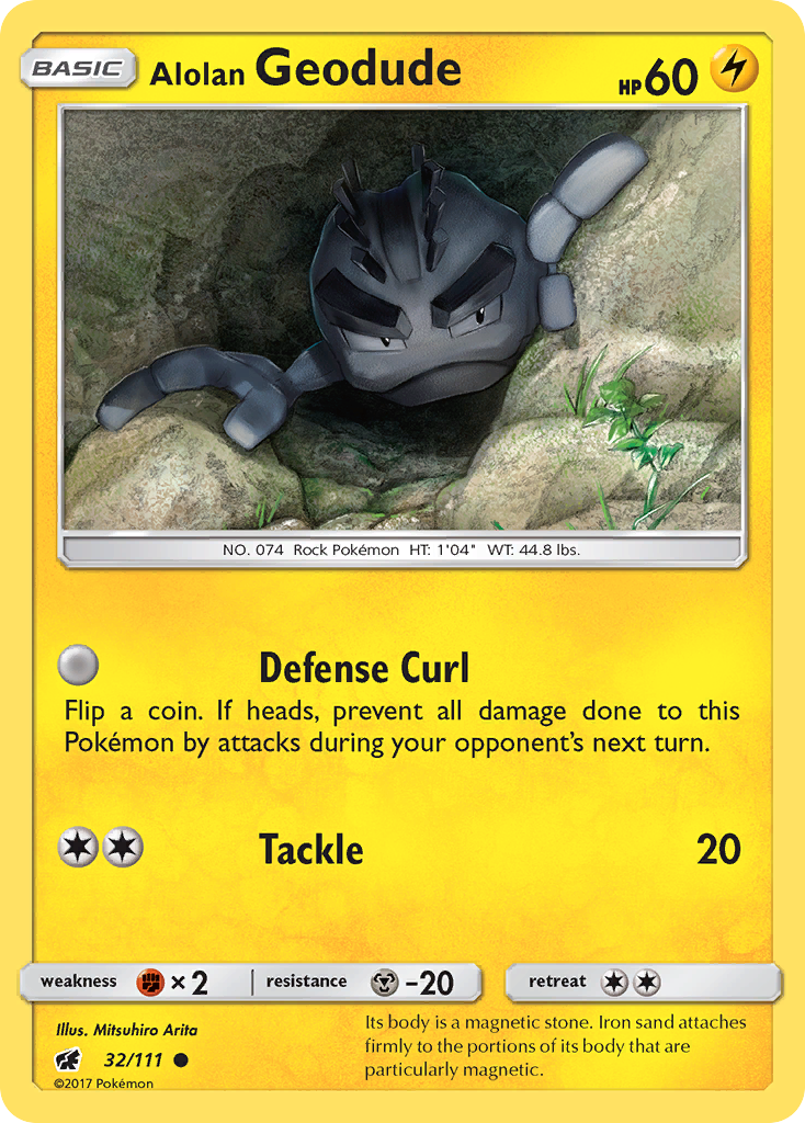 Alolan Geodude (32/111) [Sun & Moon: Crimson Invasion] | Good Games Morley