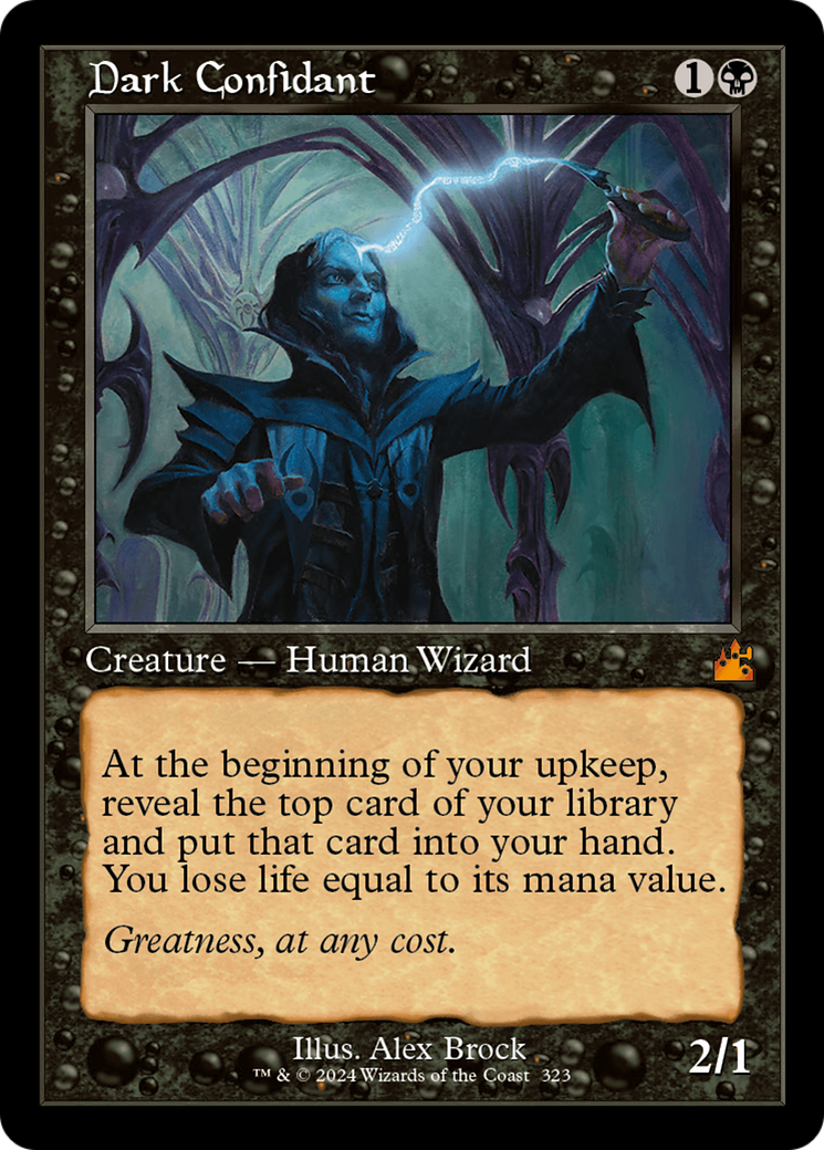Dark Confidant (Retro Frame) [Ravnica Remastered] | Good Games Morley