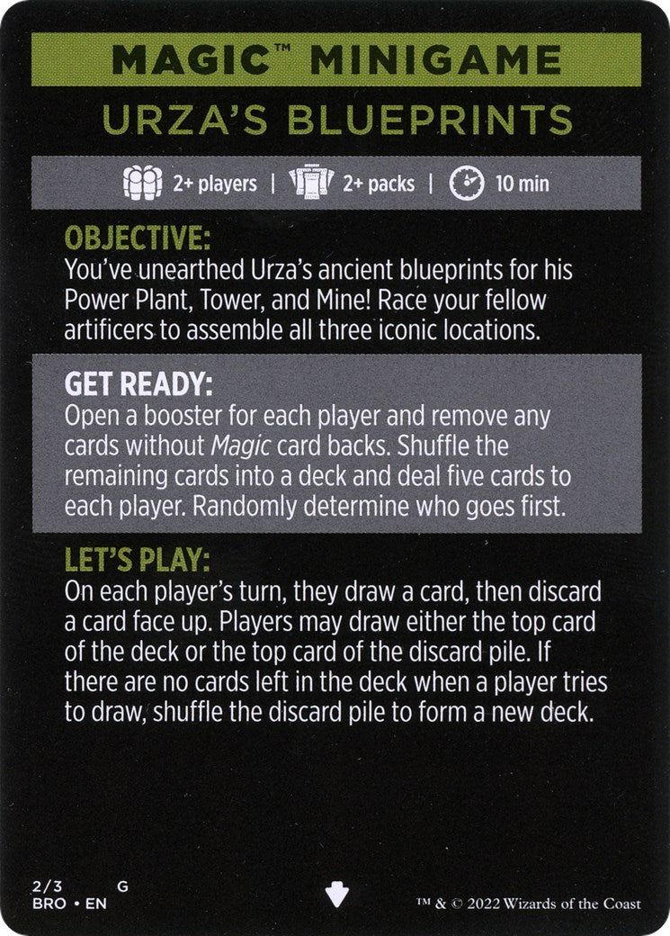 Urza's Blueprints (Magic Minigame) [The Brothers' War Minigame] | Good Games Morley