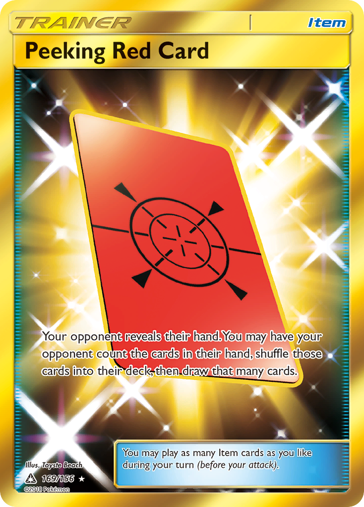 Peeking Red Card (169/156) [Sun & Moon: Ultra Prism] | Good Games Morley