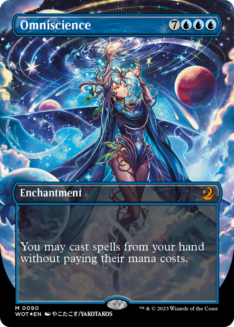 Omniscience (Anime Borderless) (Confetti Foil) [Wilds of Eldraine: Enchanting Tales] | Good Games Morley