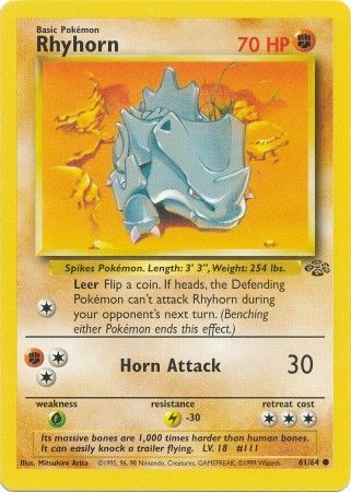 Rhyhorn (61/64) [Jungle Unlimited] | Good Games Morley