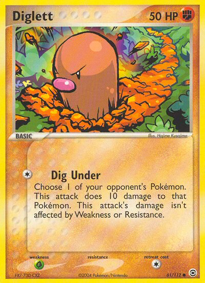 Diglett (61/112) [EX: FireRed & LeafGreen] | Good Games Morley