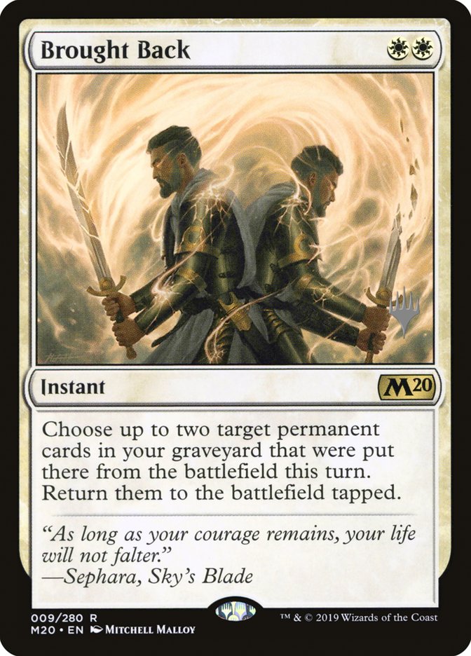 Brought Back (Promo Pack) [Core Set 2020 Promos] | Good Games Morley