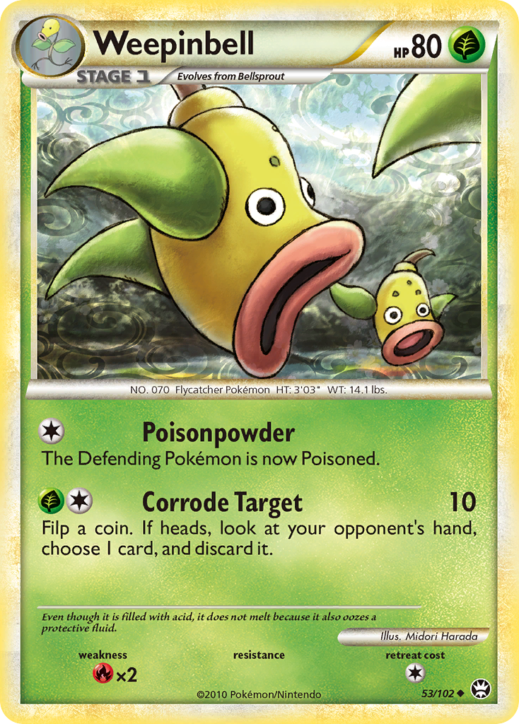 Weepinbell (53/102) [HeartGold & SoulSilver: Triumphant] | Good Games Morley