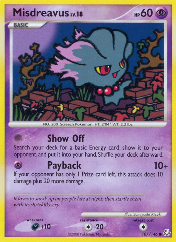 Misdreavus (107/146) [Diamond & Pearl: Legends Awakened] | Good Games Morley