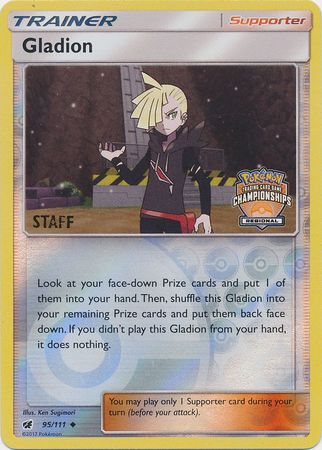 Gladion (95/111) (Regional Championship Promo Staff) [Sun & Moon: Crimson Invasion] | Good Games Morley