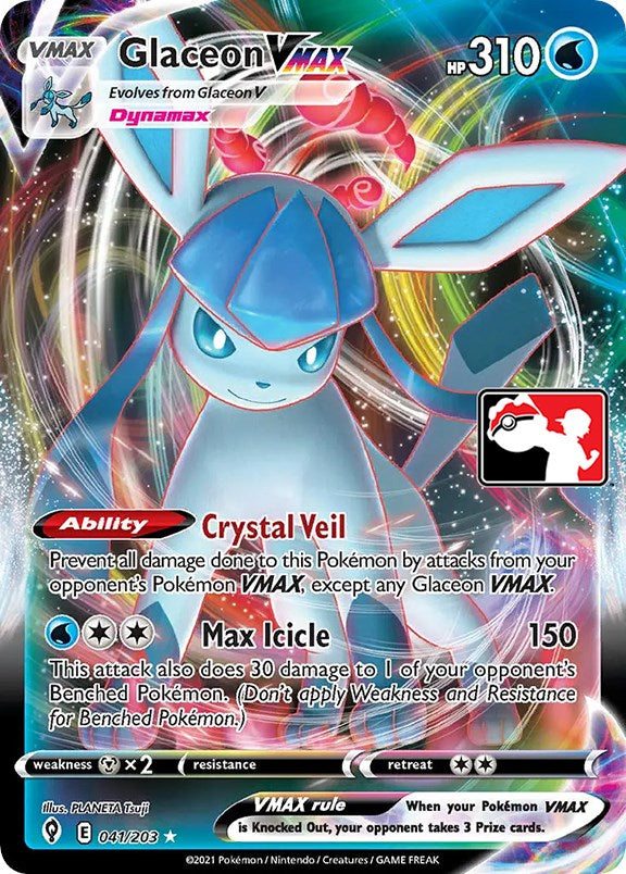 Glaceon VMAX (041/203) [Prize Pack Series One] | Good Games Morley