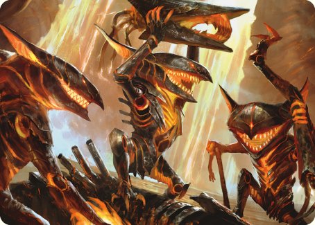 Gleeful Demolition Art Card [Phyrexia: All Will Be One Art Series] | Good Games Morley
