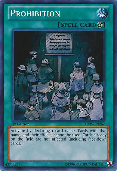 Prohibition [LCYW-EN267] Secret Rare | Good Games Morley