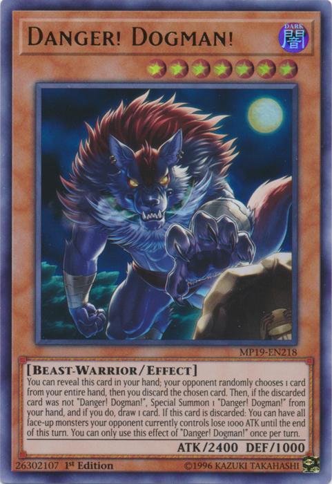 Danger! Dogman! [MP19-EN218] Ultra Rare | Good Games Morley