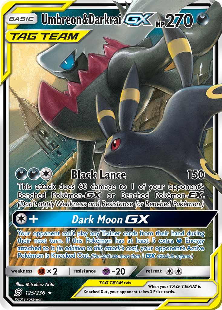 Umbreon & Darkrai GX (125/236) [Sun & Moon: Unified Minds] | Good Games Morley