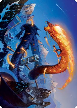 Atsushi, the Blazing Sky 1 Art Card [Kamigawa: Neon Dynasty Art Series] | Good Games Morley