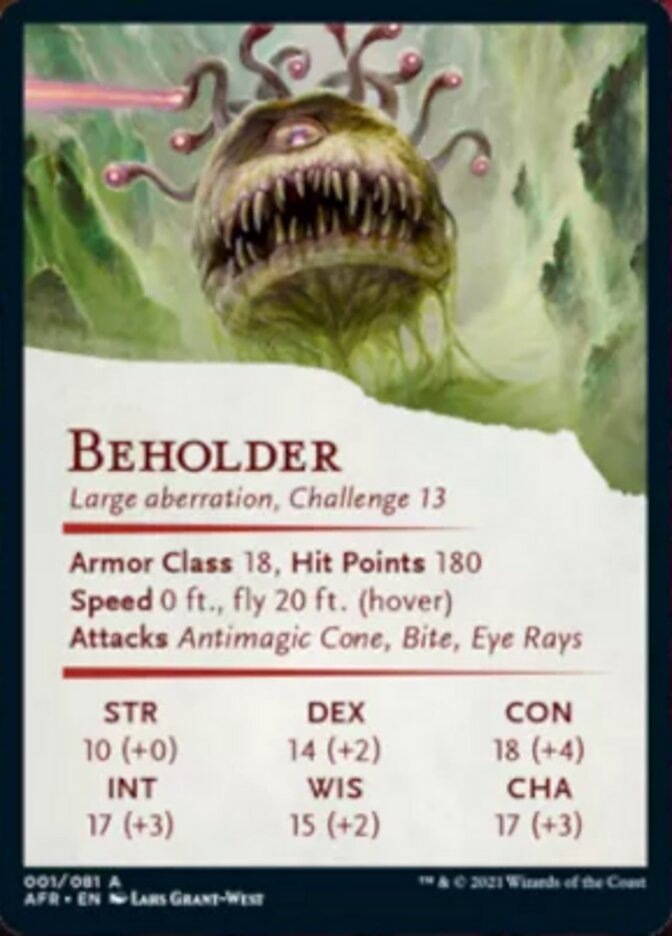 Beholder Art Card [Dungeons & Dragons: Adventures in the Forgotten Realms Art Series] | Good Games Morley