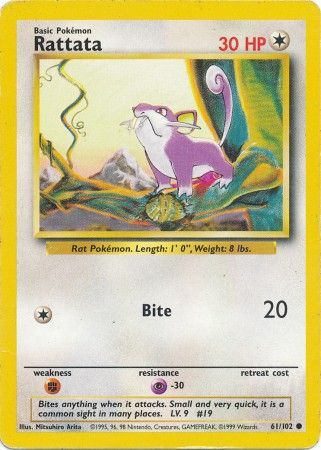 Rattata (61/102) [Base Set Unlimited] | Good Games Morley
