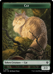 Drake // Cat Double-Sided Token [Murders at Karlov Manor Commander Tokens] | Good Games Morley