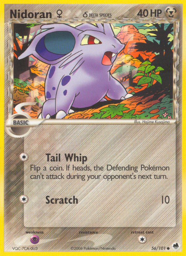 Nidoran (56/101) (Female) (Delta Species) [EX: Dragon Frontiers] | Good Games Morley