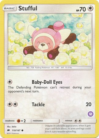 Stufful (110/147) (Deck Exclusive #12) [Sun & Moon: Trainer Kit - Alolan Sandslash] | Good Games Morley