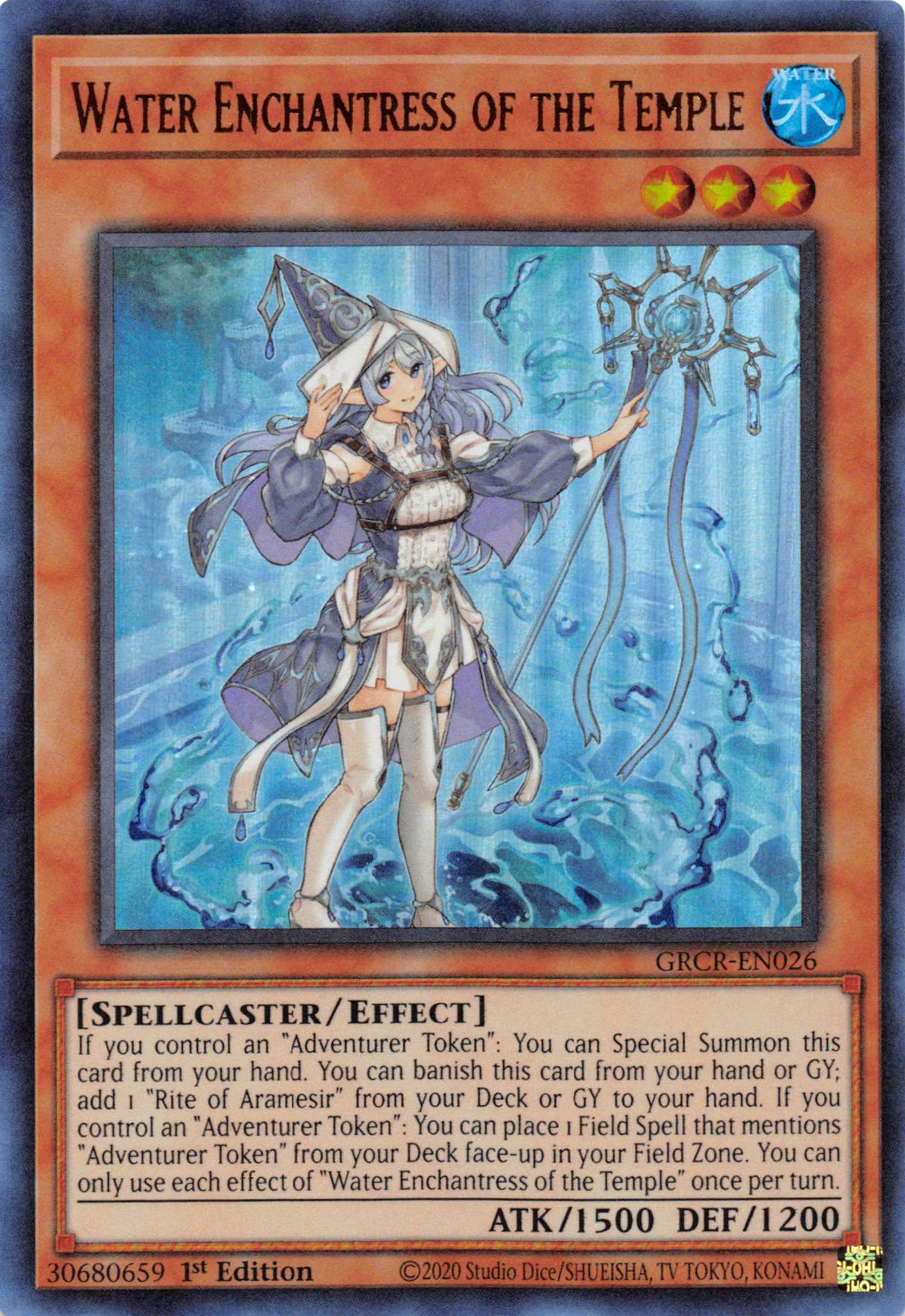 Water Enchantress of the Temple [GRCR-EN026] Ultra Rare | Good Games Morley