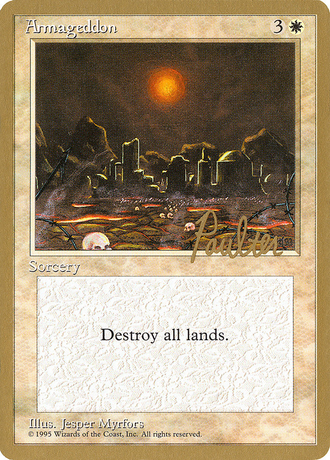 Armageddon (Preston Poulter) [Pro Tour Collector Set] | Good Games Morley